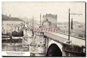 Old Postcard Saint Nicolas du Port The bridge over the Meurthe