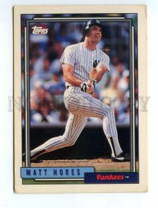 3088879 Baseball Topps CARD 1992 Matt Nokes Yankee #748