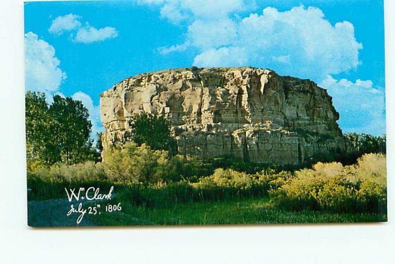 Postcard Montana Billings Pompeys Pillar Clarks Name Engra Free Shipping # 2630A