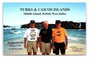 Postcard QSL CB Ham Radio Amateur Card From Turks & Caicos Islands British WI