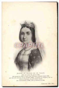 Old Postcard Joan of France and Valois