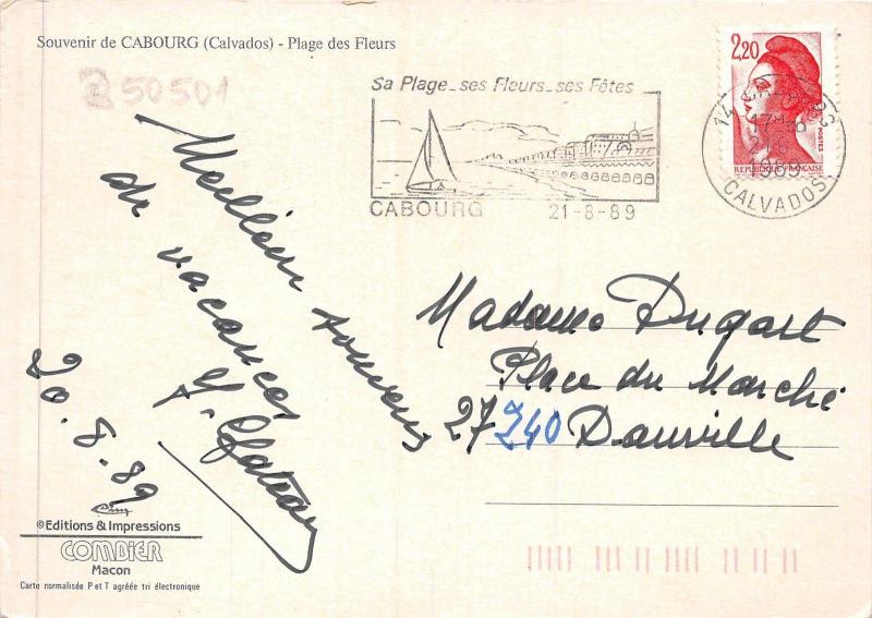 B50501 Cabourg Plage des Fleur   france