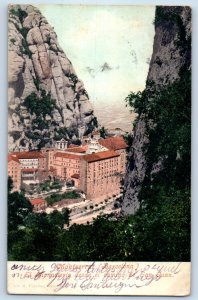 Barcelona Spain Postcard Monastery From the Way of Saint John Montserrat 1905