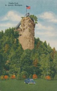 Castle Rock at Saint Ignace MI, Michigan - Linen