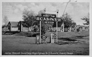 Dunnville Ontario Canada Riverside Tourist Camp Entrance Coke Sign PC AA68395