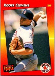 1992 Donruss Baseball Card Roger Clemens Boston Red Sox sk3181