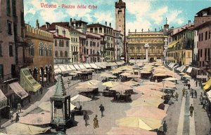 VERONA VENETO ITALY~PIAZZA DELLE ERBE POSTCARD