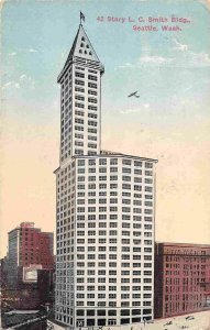 L C Smith Building Seattle Washington 1915 postcard