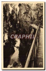 Old Postcard Gorges du Fier Haute Savoie L'Interieur