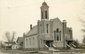 1923 RPPC Postcard; Galva IL Congregational Church, Henry County, Unposted