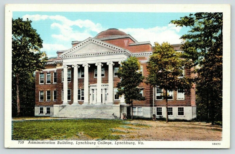 Lynchburg Virginia~Lynchburg Administration Building~Grand Entrance~1940s 