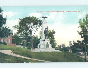 Divided-back MONUMENT Port Chester In Rye by Harrison & New Rochelle NY AE8067