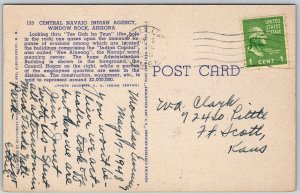 Window Rock Arizona 1948 Postcard Central Navajo Indian Agency