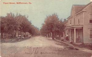 Miffintown Pennslyvania Third Street Antique Postcard J50958