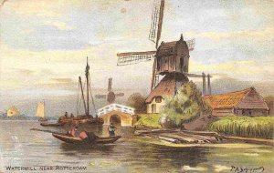 Dutch Watermill Rotterdam Van Winkle Hardware Paterson NJ advertising postcard