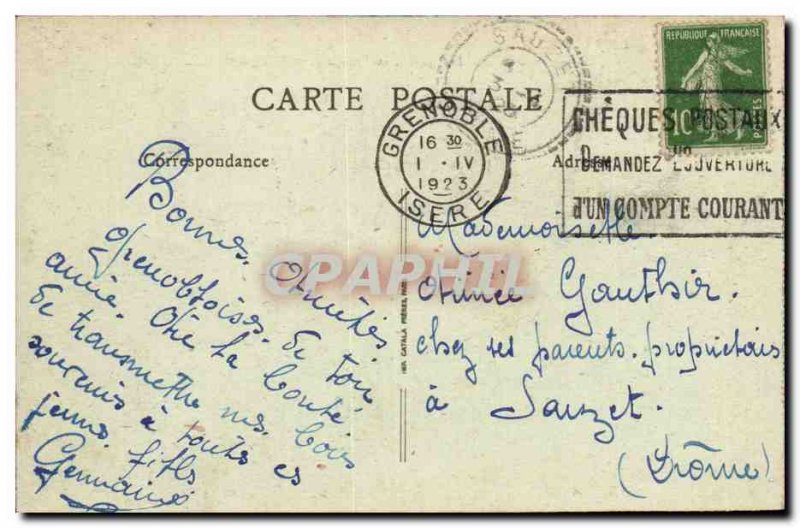 Isere - Grenoble - Le Dauphine Quays star and St Eynard alt 1354 - Old Postcard