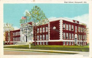 PARAGOULD, AR Arkansas  HIGH SCHOOL  Greene Co  c1940's Curteich Linen Postcard