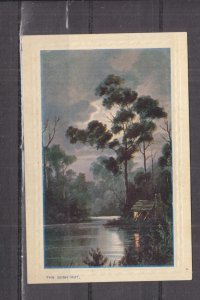 AUSTRALIA, THE BUSH HUT, THE OLD FOLKS AT HOME, Poem, c1910 ppc., unused.