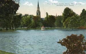 MA - Boston. Public Garden & Arlington Street Church