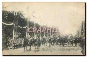 Old Postcard The Holidays Victory 14 July 1919 The Marshals Joffre the Champs...