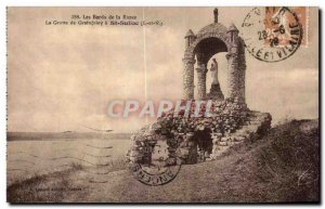 Old Postcard The Bards Rance Cave Gralnfoley in St Suliac