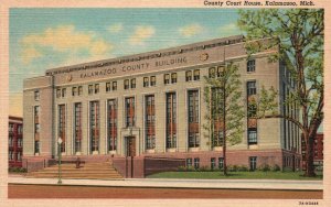 Vintage Postcard County Court House Historic Building Kalamazoo Michigan MI