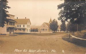 West Bethel ME Main Street Storefront Church RPPC