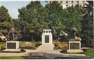 Monuments on LDS Temple Square Salt Lake City Utah