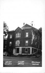 Belfast Maine Waloo Court House Real Photo Antique Postcard K29956