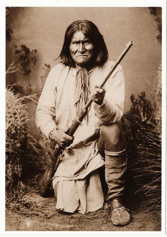 Geronimo Chiricahua Apache Chief in 1885 Native American Modern Postcard