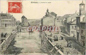Old Postcard Epinal has 5 am