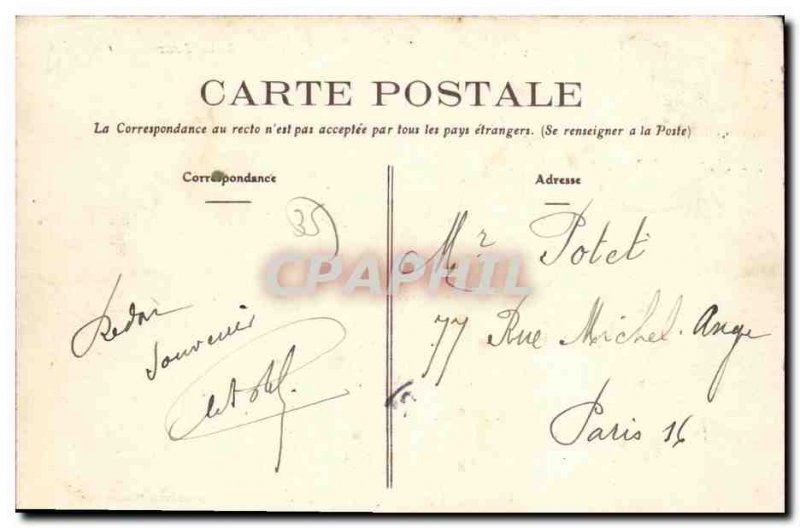 Old Postcard Redon Panoramic View from the Tower Train Station