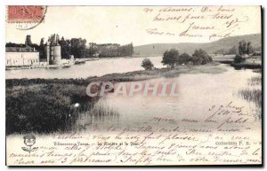 Old Postcard Villeneuve s Yonne River and Pier