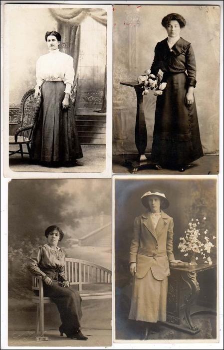 4 - RPPC, Women Cards