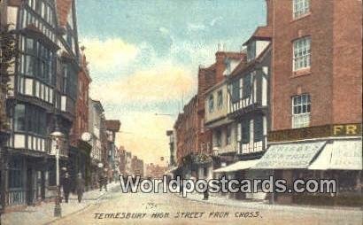 Tewkesbury High Street Cross UK, England, Great Britain 1911 