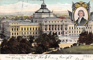 Library of Congress Washington, Washington DC USA View Postcard Backing 