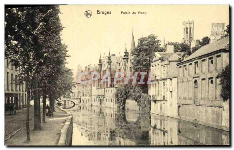 VINTAGE POSTCARD Bruges Palate of the Franc