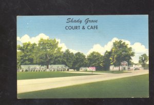 DEQUEEN ARKANSAS SHADY GROVE COURT CAFÉ MOTEL RESTAURANT VINTAGE POSTCARD