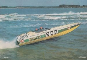 Macho 909 Faberge Racing Shead Design Speed Power Boat 1970s Postcard