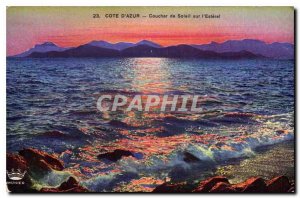 Postcard Old French Riviera sunset is on the Esterel