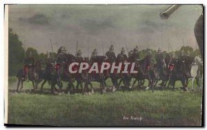 Old Postcard Puzzle Army Gallop Dragons