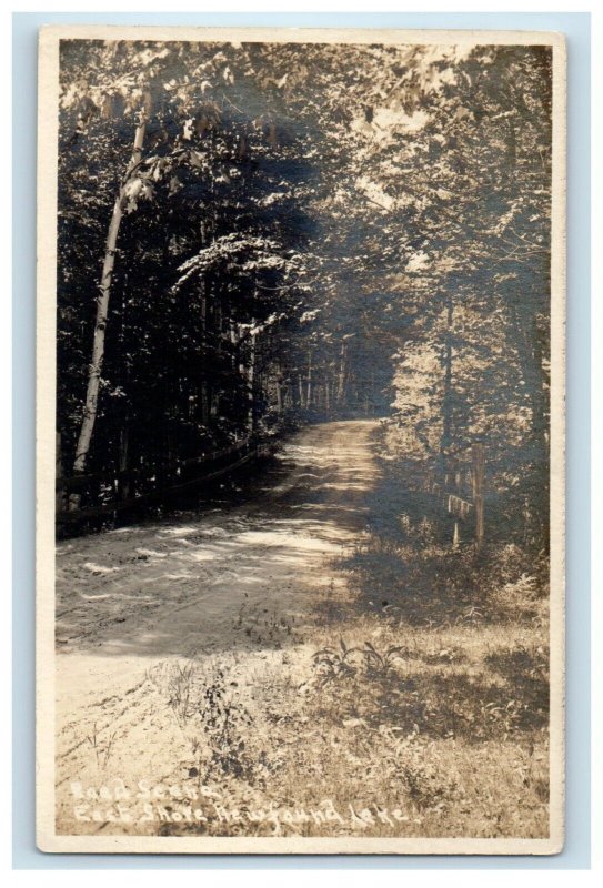 c1910's  East Shore Newfound Lake New Hampshire NH RPPC Photo Antique Postcard 