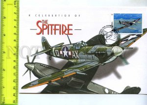 242140 GAMBIA Celebration of Spitfire PLANES 1996 year FDC