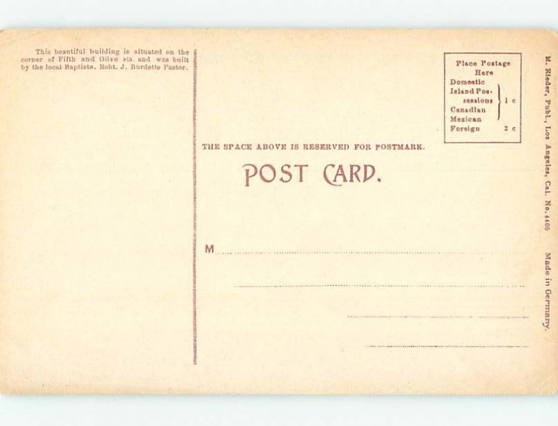 Divided-back AUDITORIUM INTERIOR Los Angeles California CA AF0764