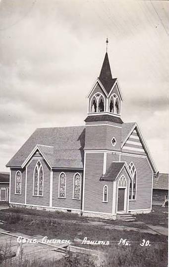 Maine Ashland Congregational Church Real Photo RPPC