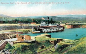 USA Excursion Boat Cascade Locks Columbia River On Line of O.R. N.Co 07.13