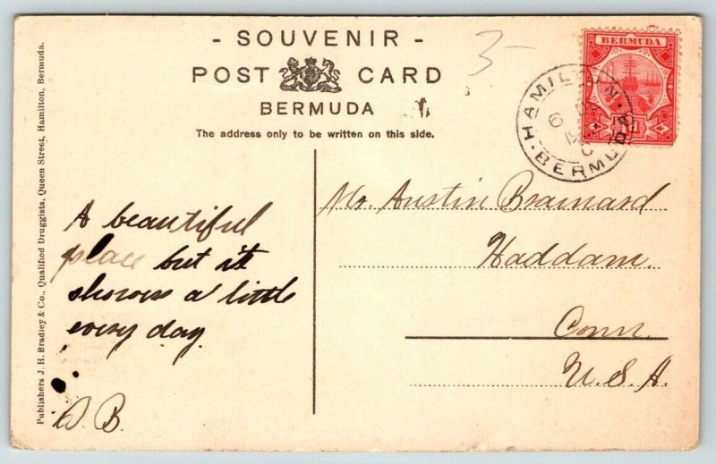 1909  Bermuda  Watford Island Bridge  Postcard