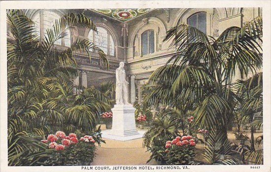 Virginia Richmond Palm Court Jefferson Hotel