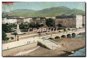 Postcard Old Nice Set the Public Garden View