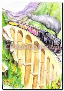 Modern Postcard St Jean Du Gard Anduze Cevennes steam train from the station TVC